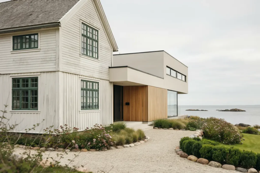 tillbyggnad av villa med ny entr och sovrum i stersk r kersberga