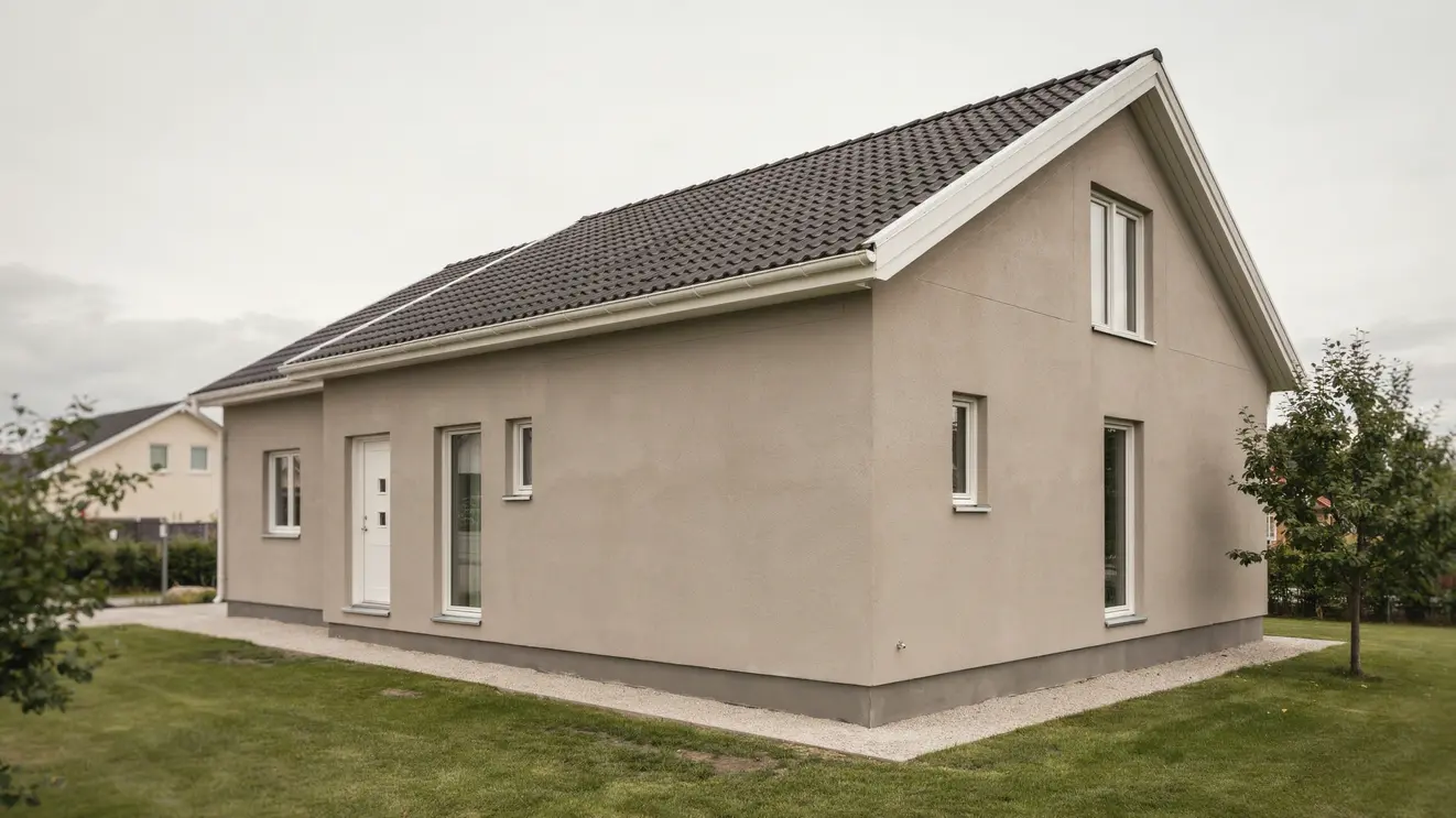 fasadrenovering till hus villa i akersberga